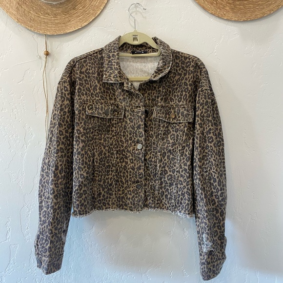 Leopard denim jacket - Picture 1 of 4